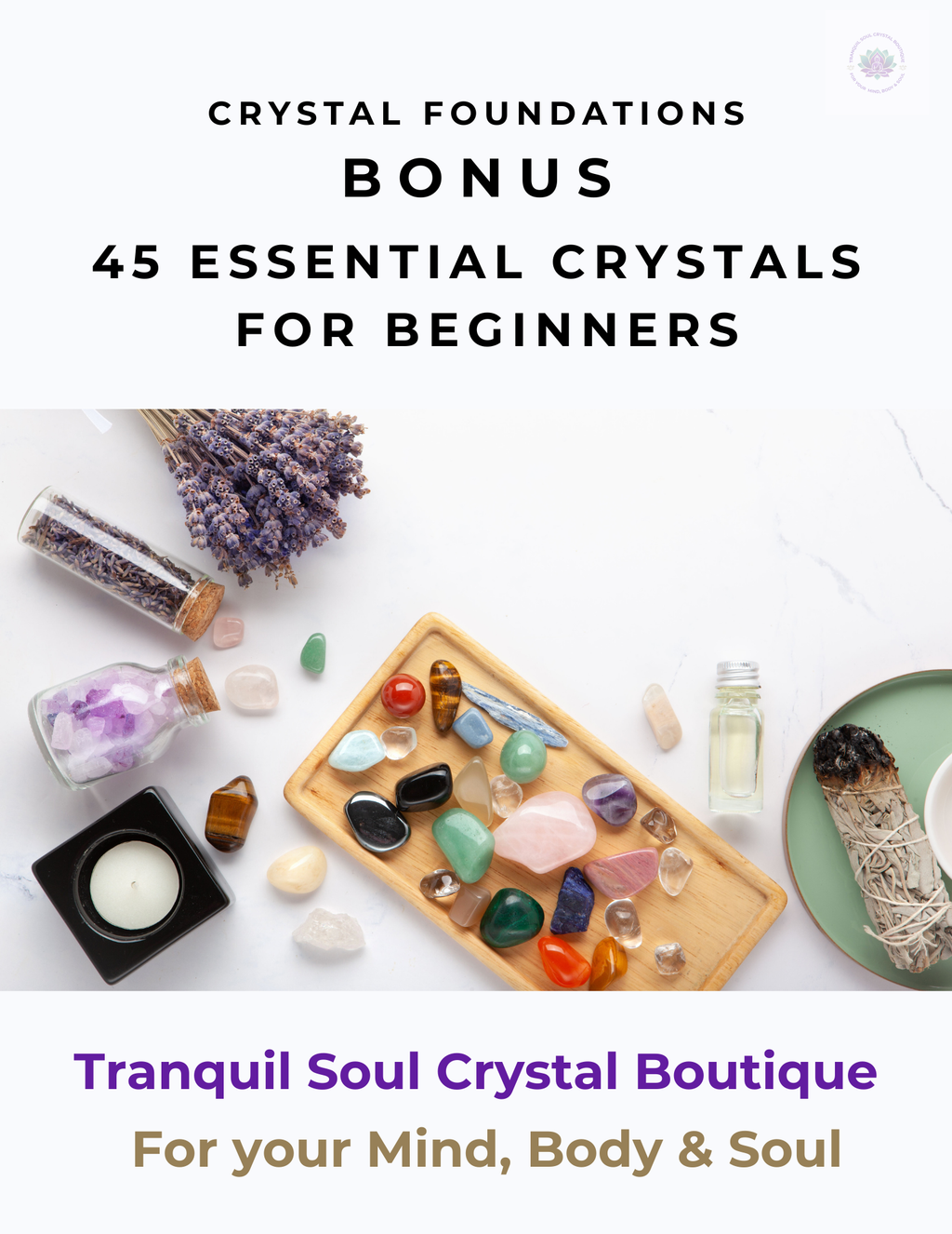 Crystal Foundations: Book 1 Crystal Basics + Bonus 45 Essential Crystals (Free!)