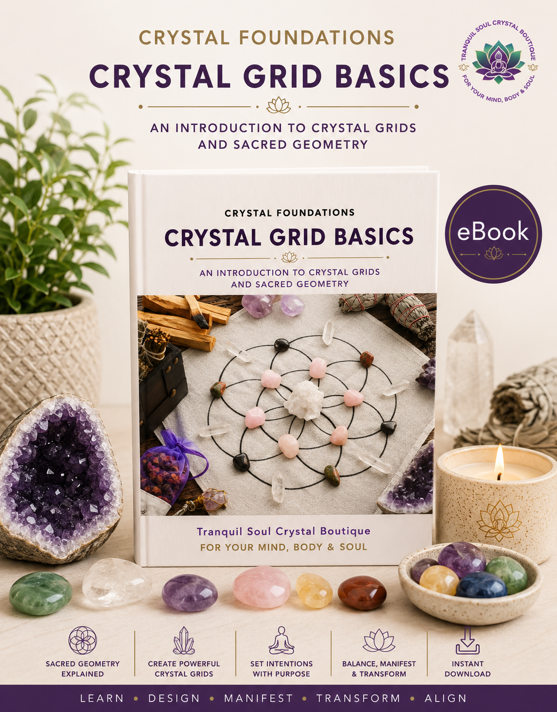 Crystal Foundations:  Volume 3:  Crystal Grid Basics