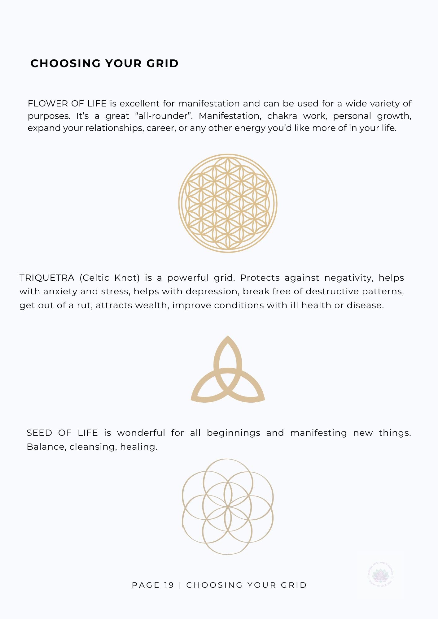 Crystal Foundations Book 3 Crystal Grids Choosing your Crystal Grid