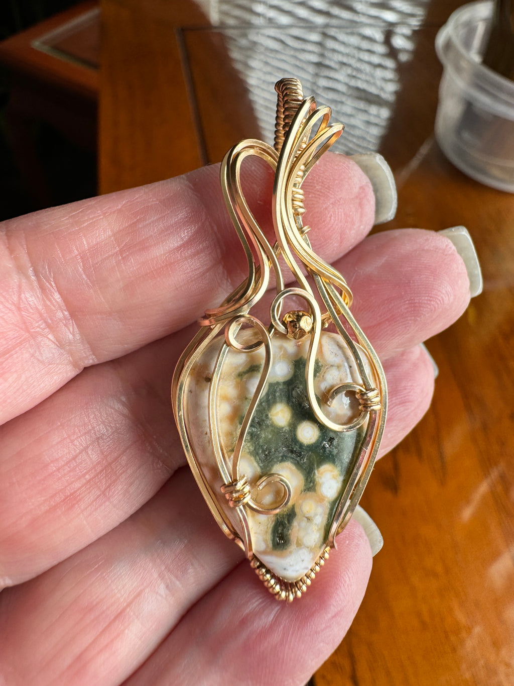 Ocean Serenity (Ocean Jasper) in 14k Gold Filled Sterling Silver