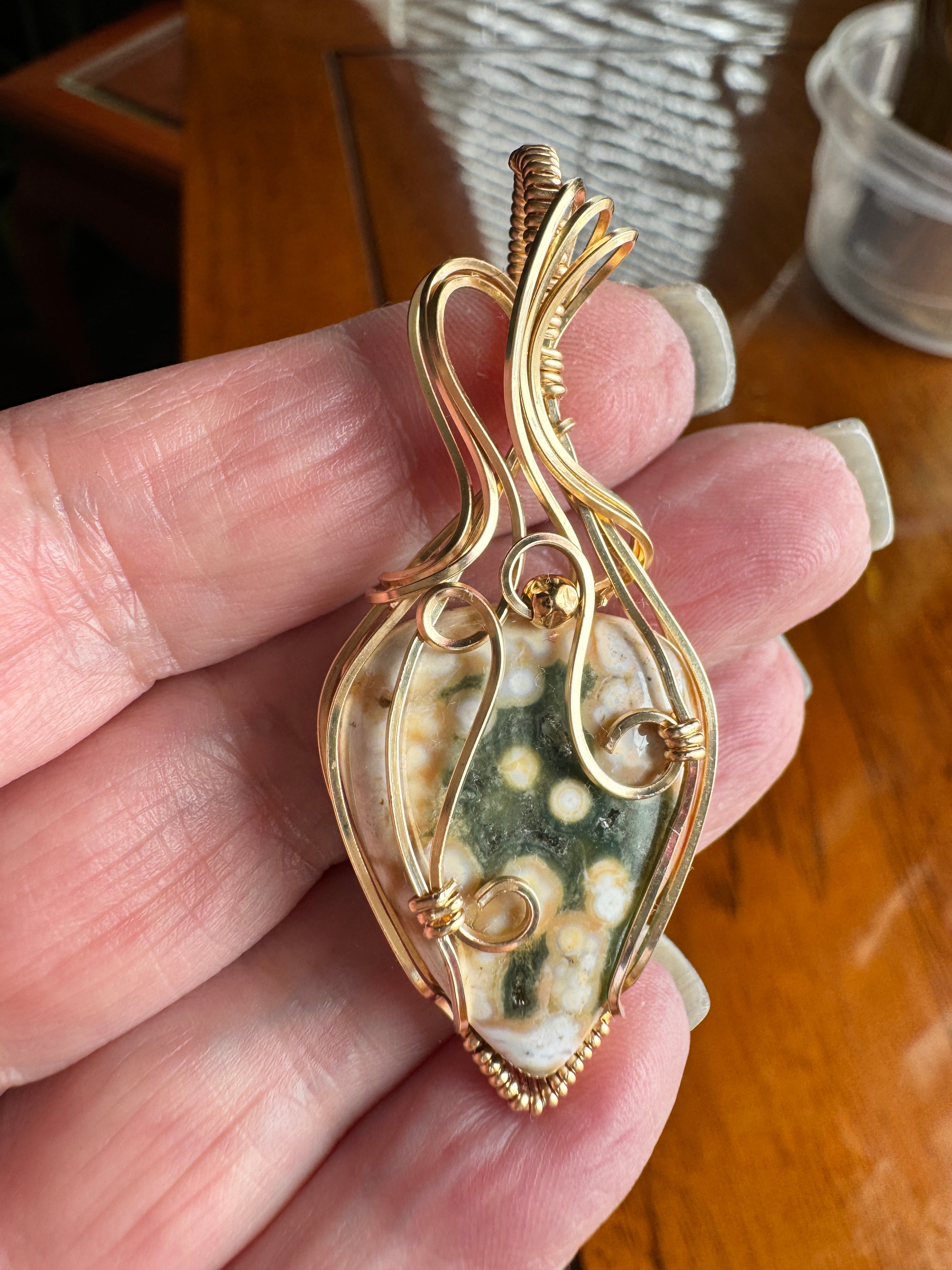 Ocean Serenity (Ocean Jasper) in 14k Gold Filled Sterling Silver
