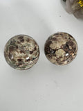 Green Flower Jasper Spheres  (Rhyolite)