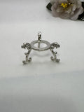 Decorative Silver Metal Sphere Stand Small