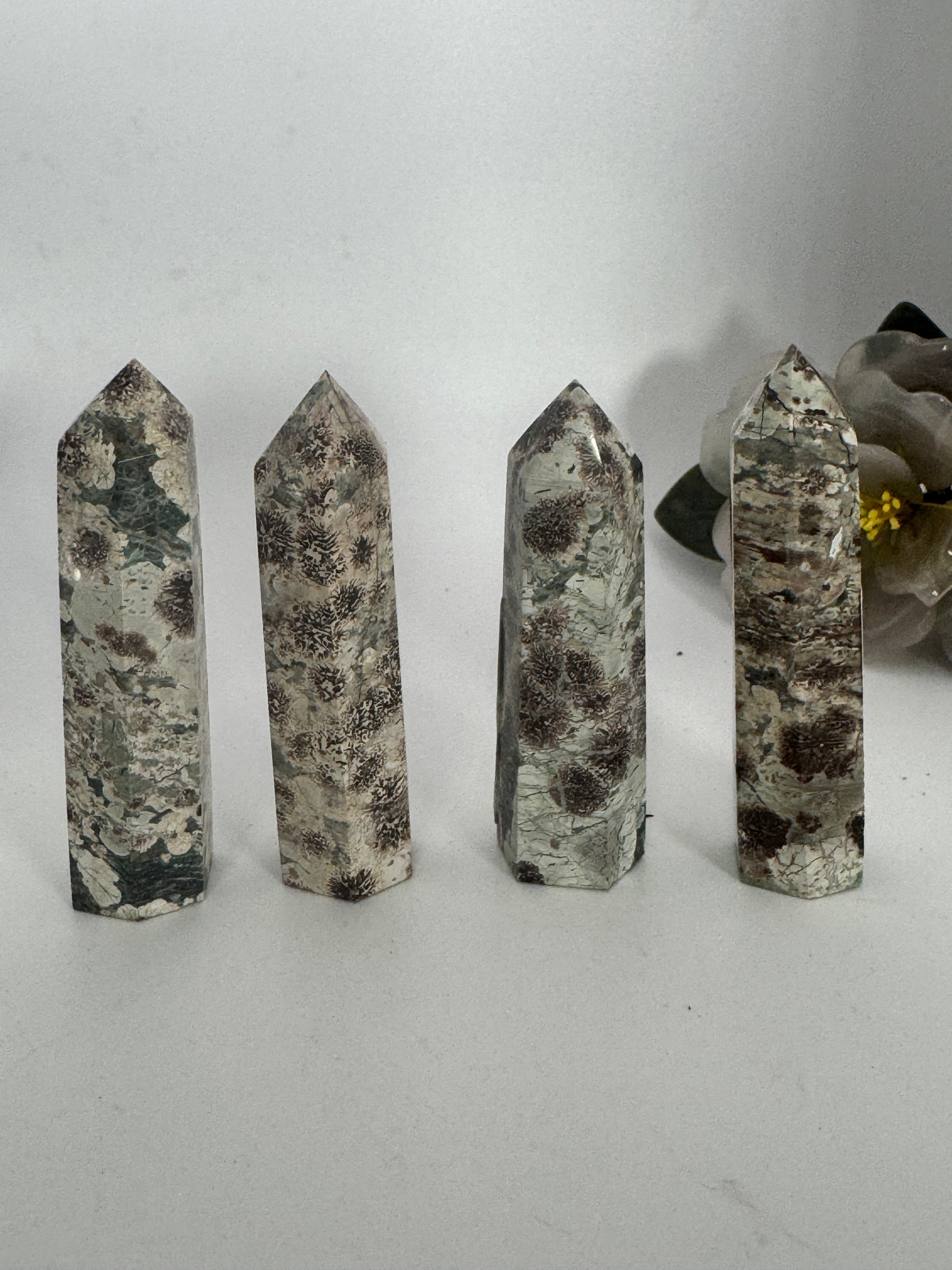 Green Flower Jasper Points