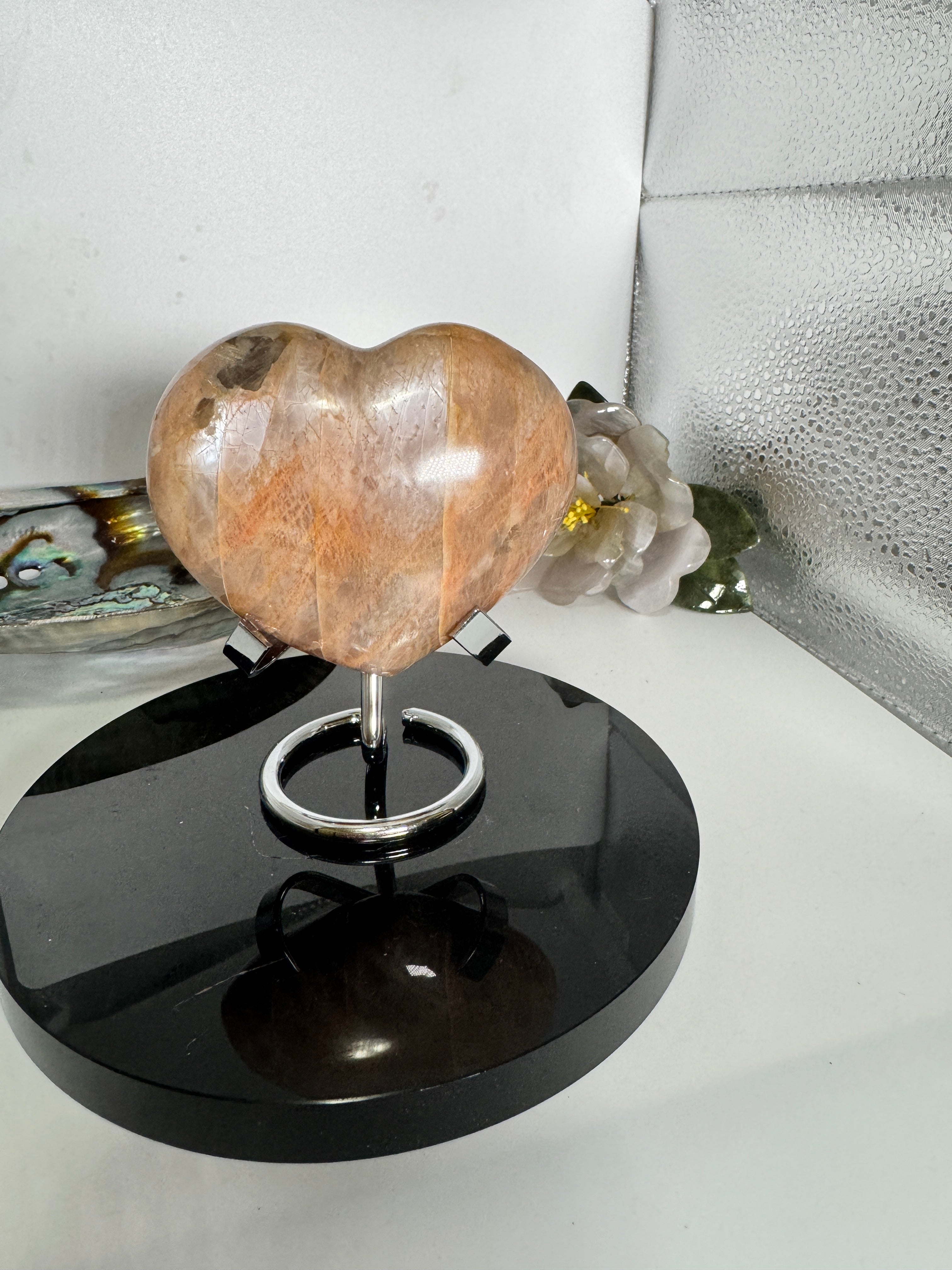 Peach Moonstone Heart 1
