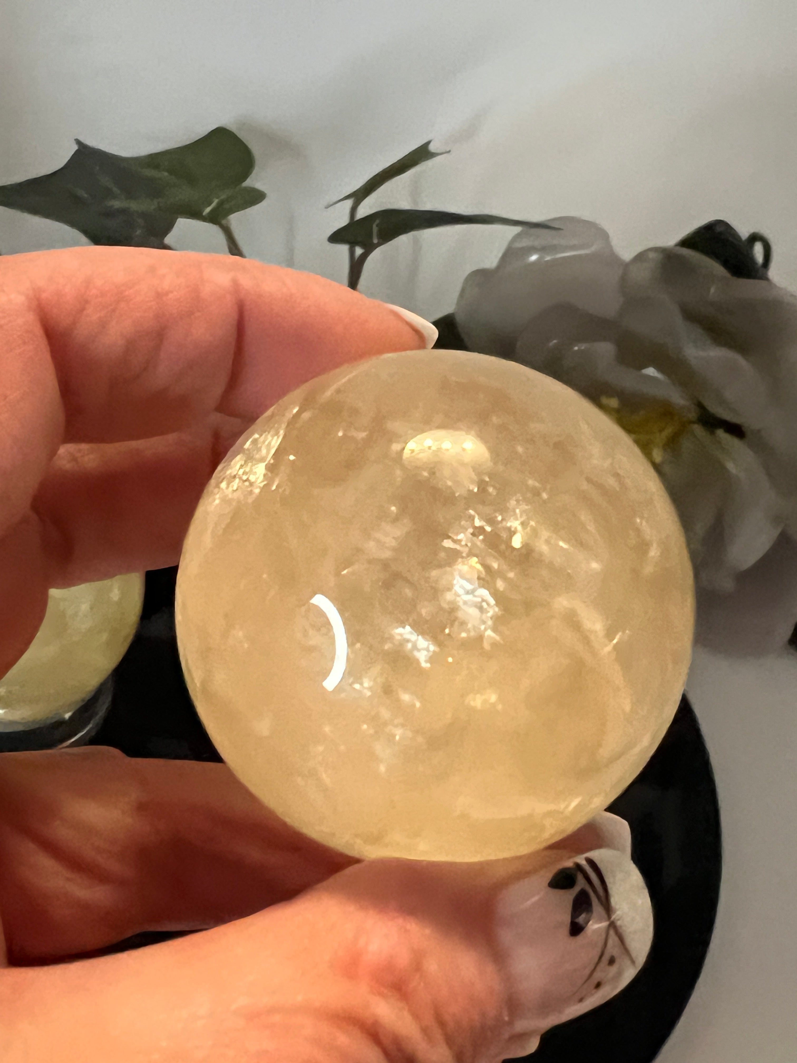 Golden Calcite Spheres